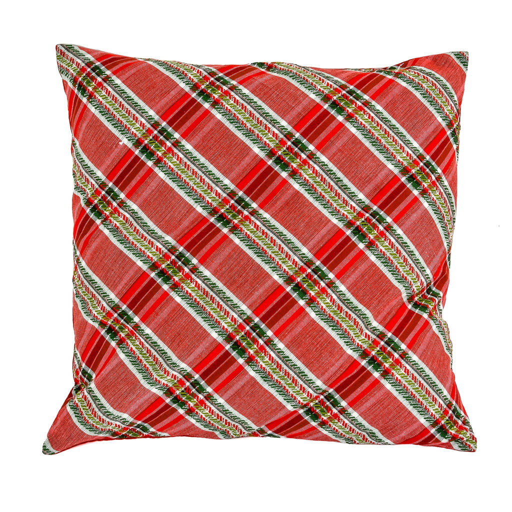 Square Plaid Pillow G493802