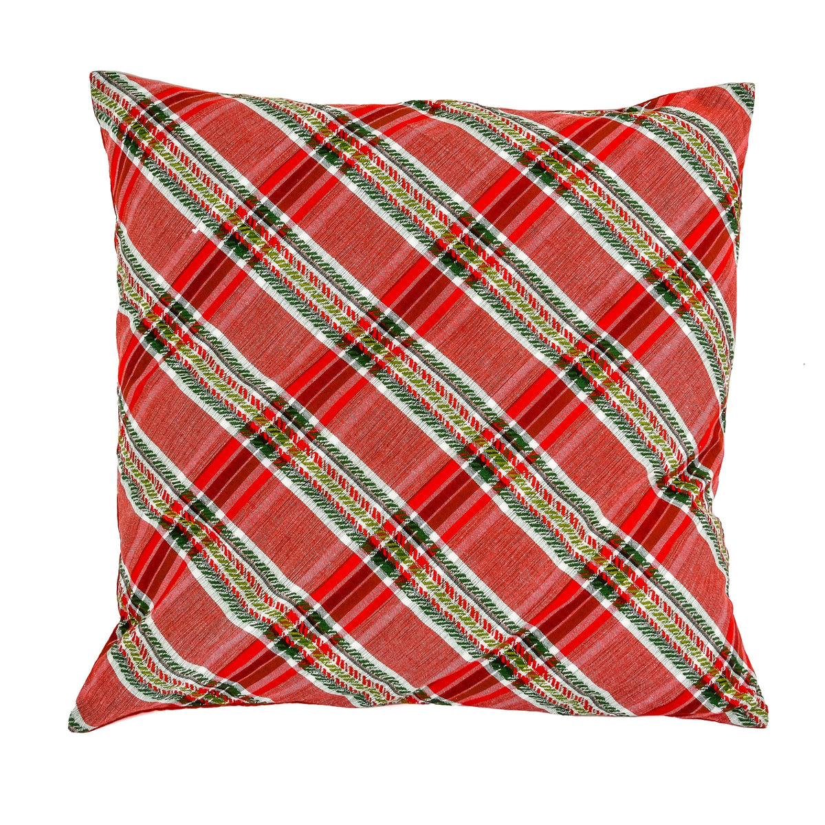 Square Plaid Pillow G493802