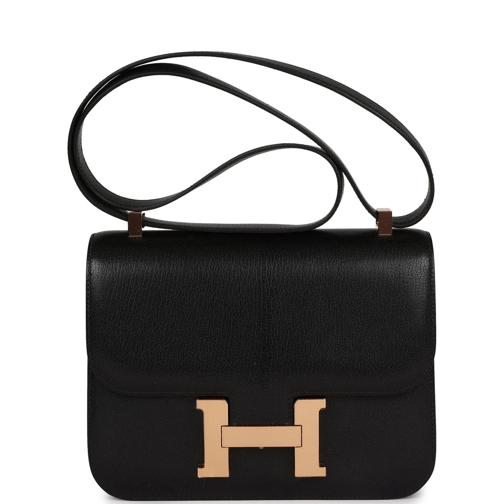 Black Chevre Leather Bag N8882