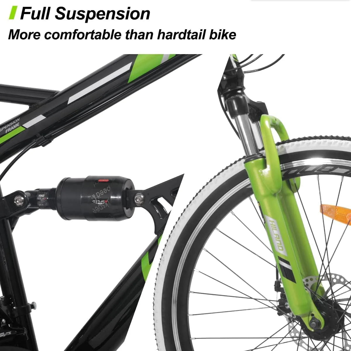 26 Inch Full-Suspension 21 Speeds Disc-Brake Mountain Bike K1554