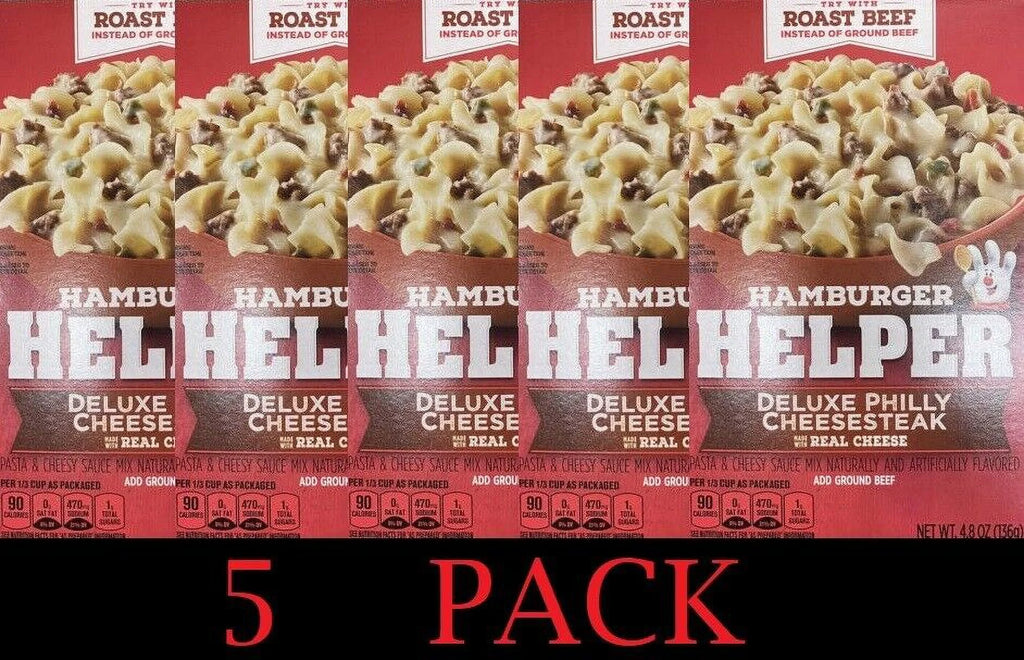 Hamburger Helper Deluxe Philly Cheesesteak Mix 4.8 oz 5 Pack F160