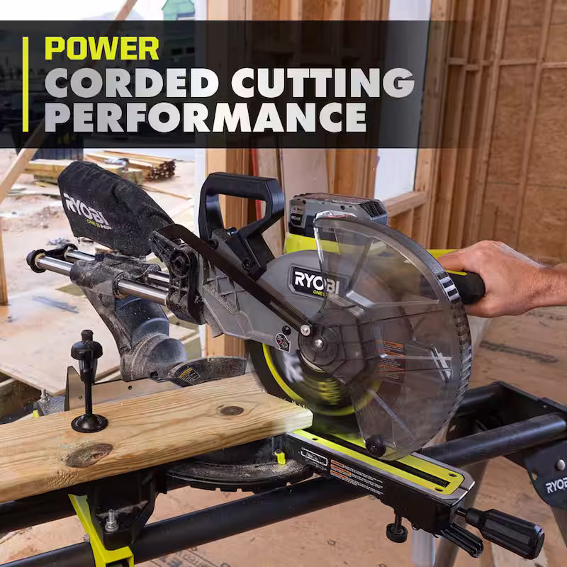 18V Brushless Cordless 10 in. Sliding Compound Miter Saw Kit with Battery and Charger J643059