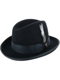 Homburg Hat with Feather Y851
