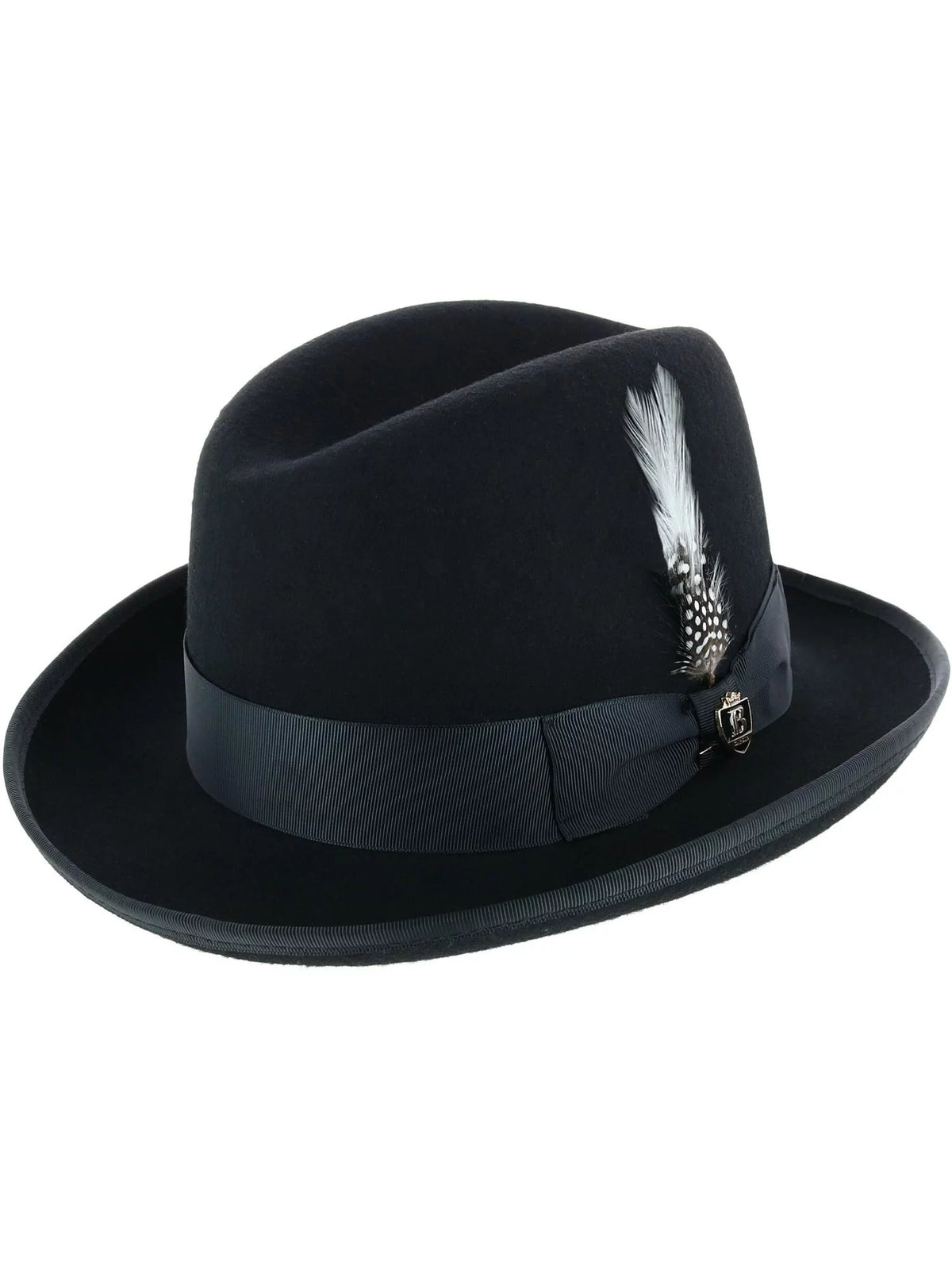 Homburg Hat with Feather Y851