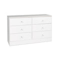 White 6 Drawer Wooden Dresser B546