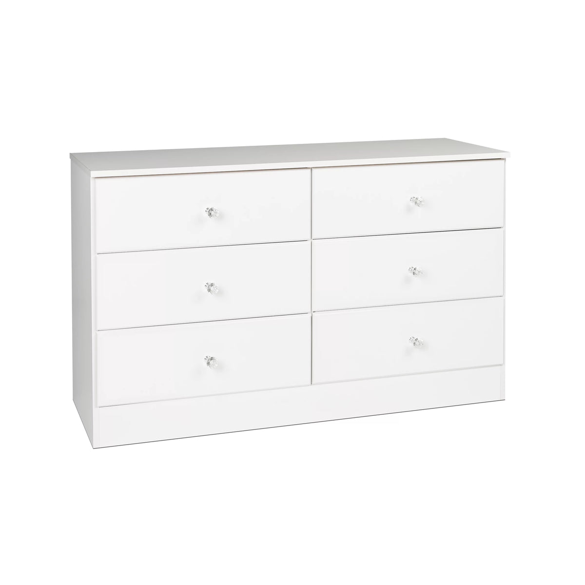 White 6 Drawer Wooden Dresser B546
