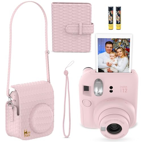 Blossom Pink Instant Camera with Case and Film N4874