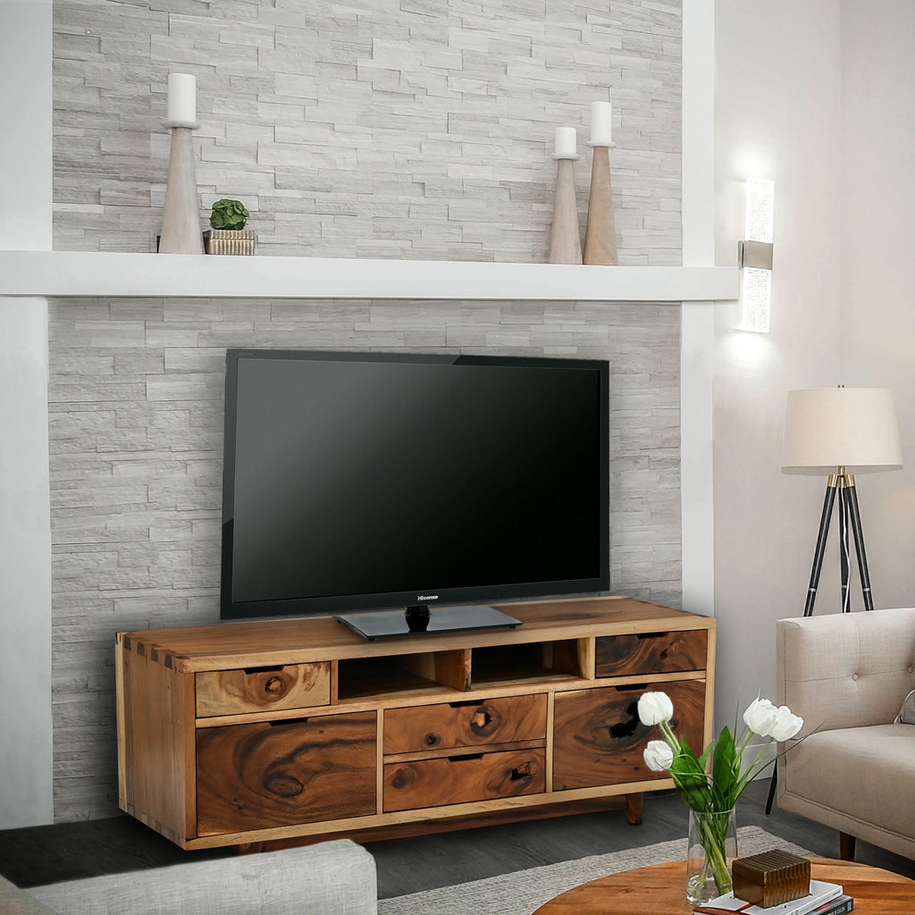 Live Edge Suar 6 Drawer Dresser B82112