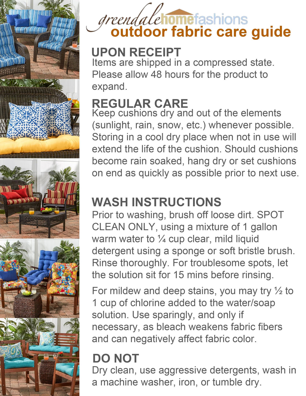 44 x 22 in. Outdoor High Back Chair Cushion Set of 2 B5475