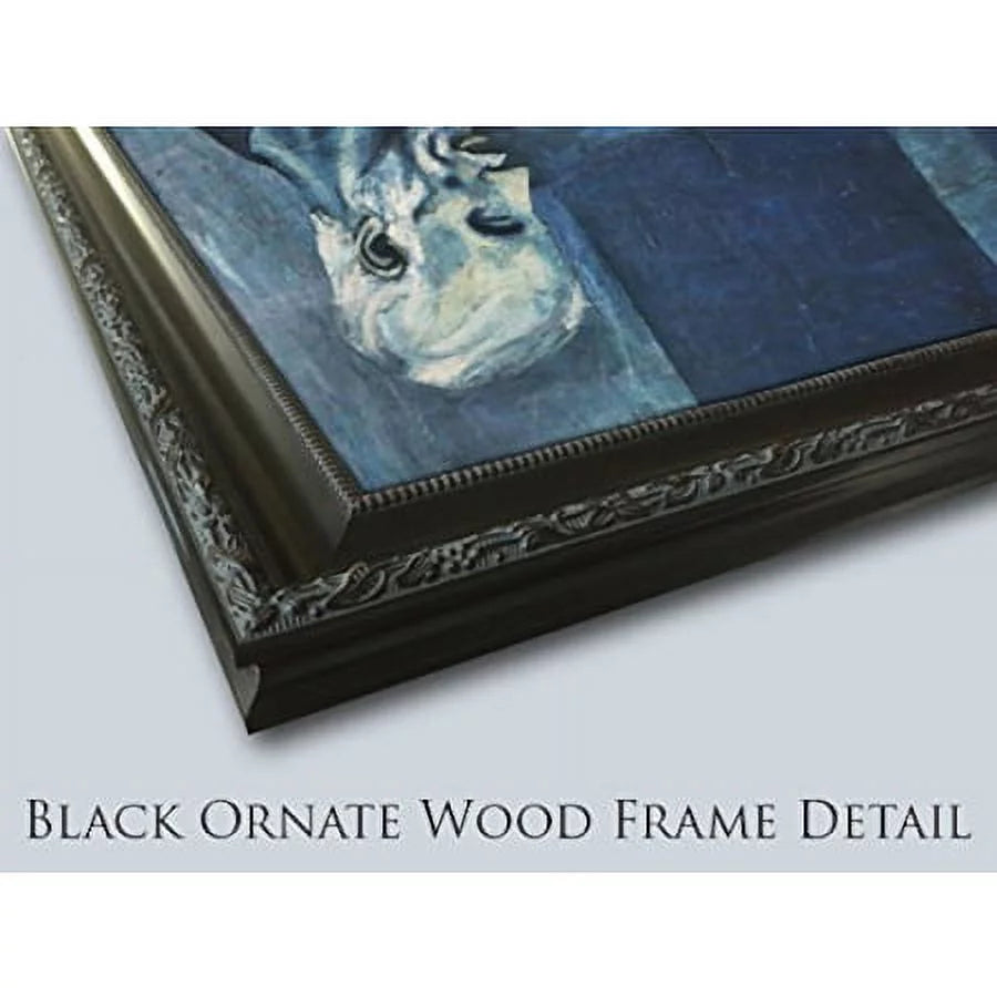 Black Ornate Wood Framed Art Print C1702