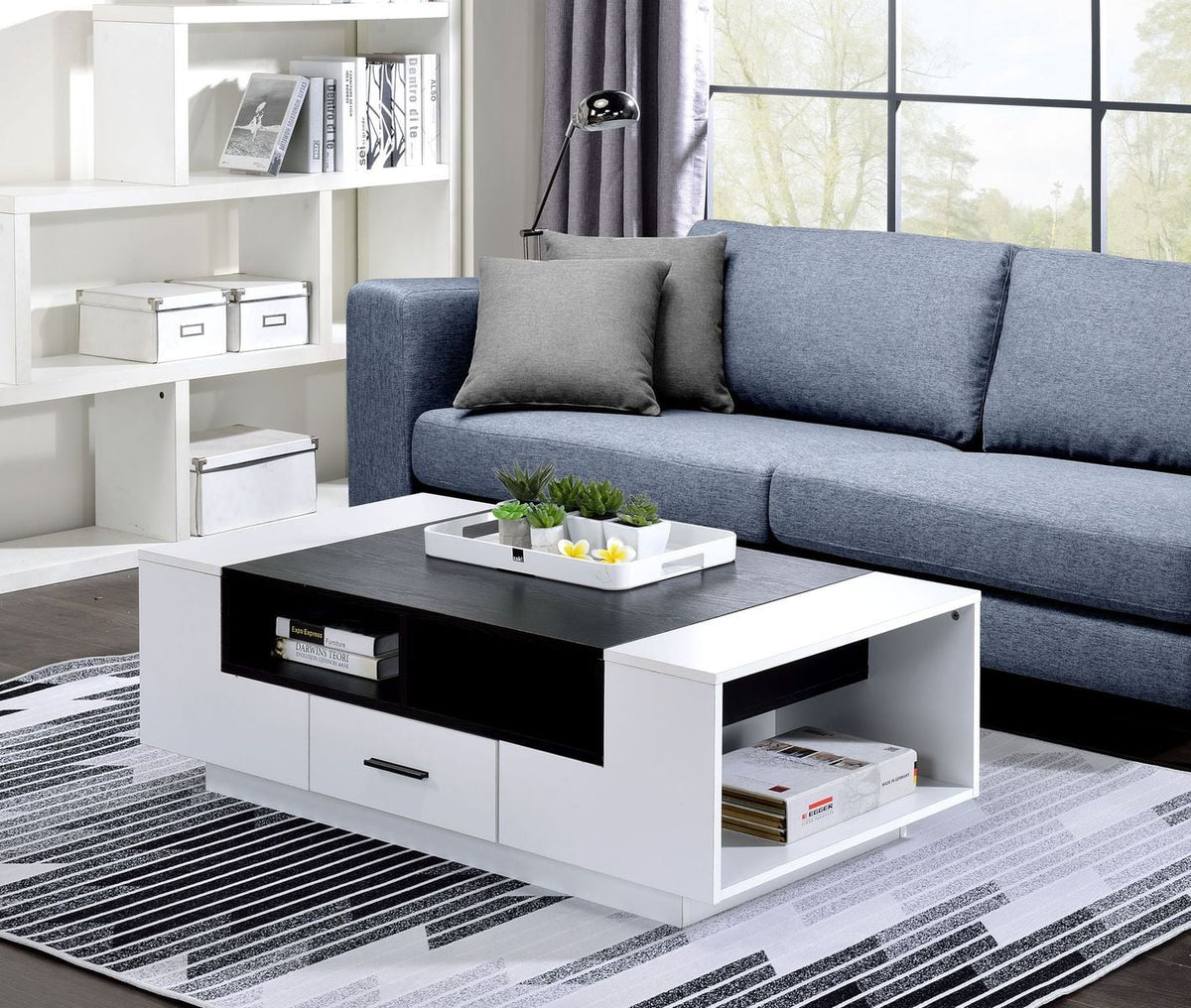 White & Black Coffee Table T28416
