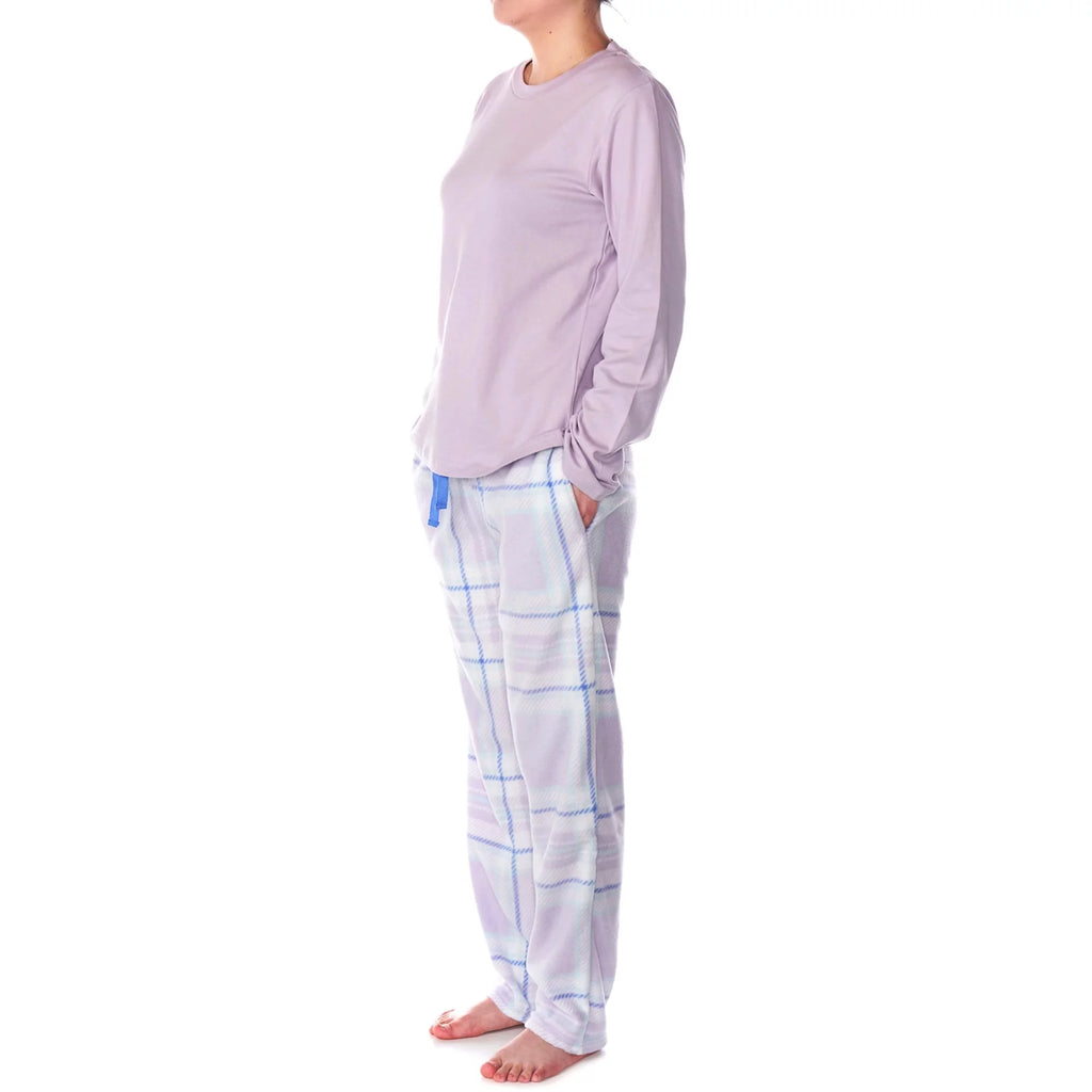 Womens Long Sleeve Fleece Pajama Set V836979