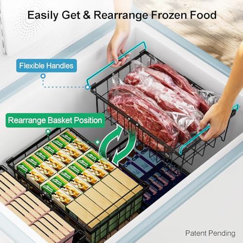 Black 4 Pack Expandable Stackable Freezer Organizer Bins E19112