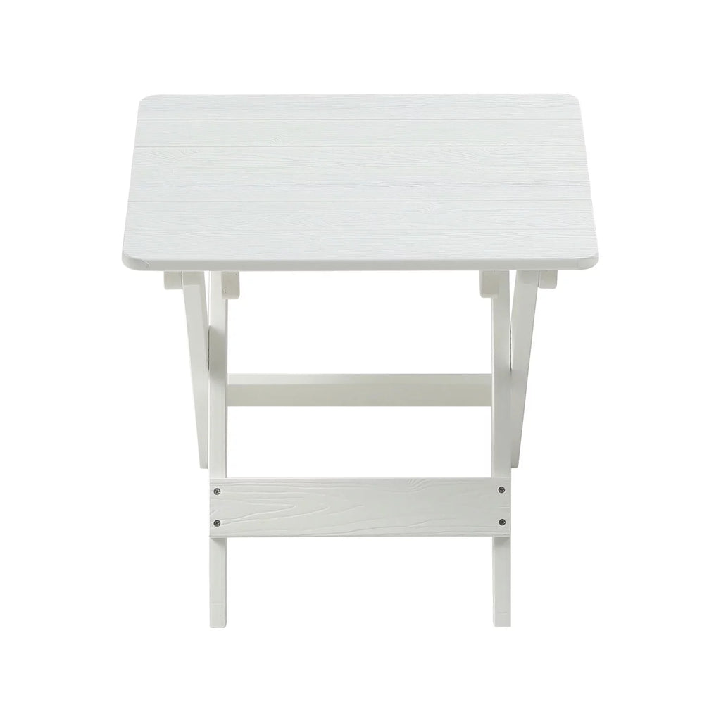 Foldable Small Table and Chair Set with 2 Chairs White I5516