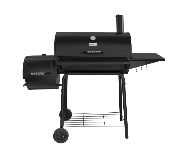 30" Charcoal Grill with Offset Smoker and Cover O555936