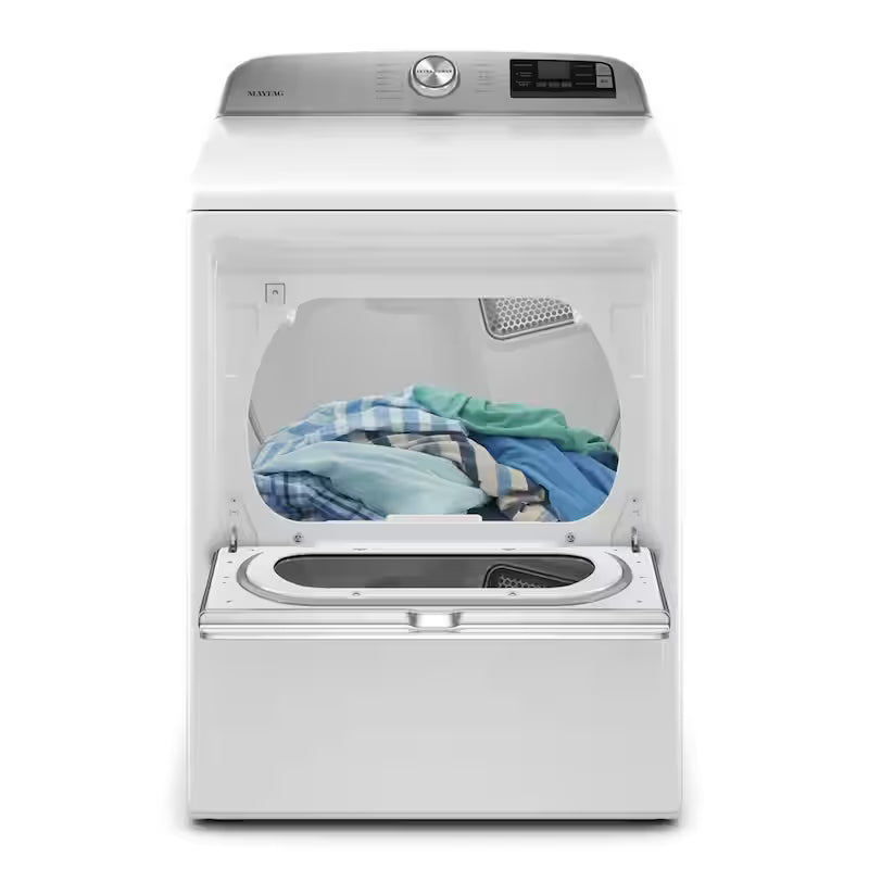 White Gas Dryer with Hamper Door S743