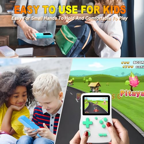 Blue Handheld Games with 3.0" IPS Screen and Rechargeable Battery L2462