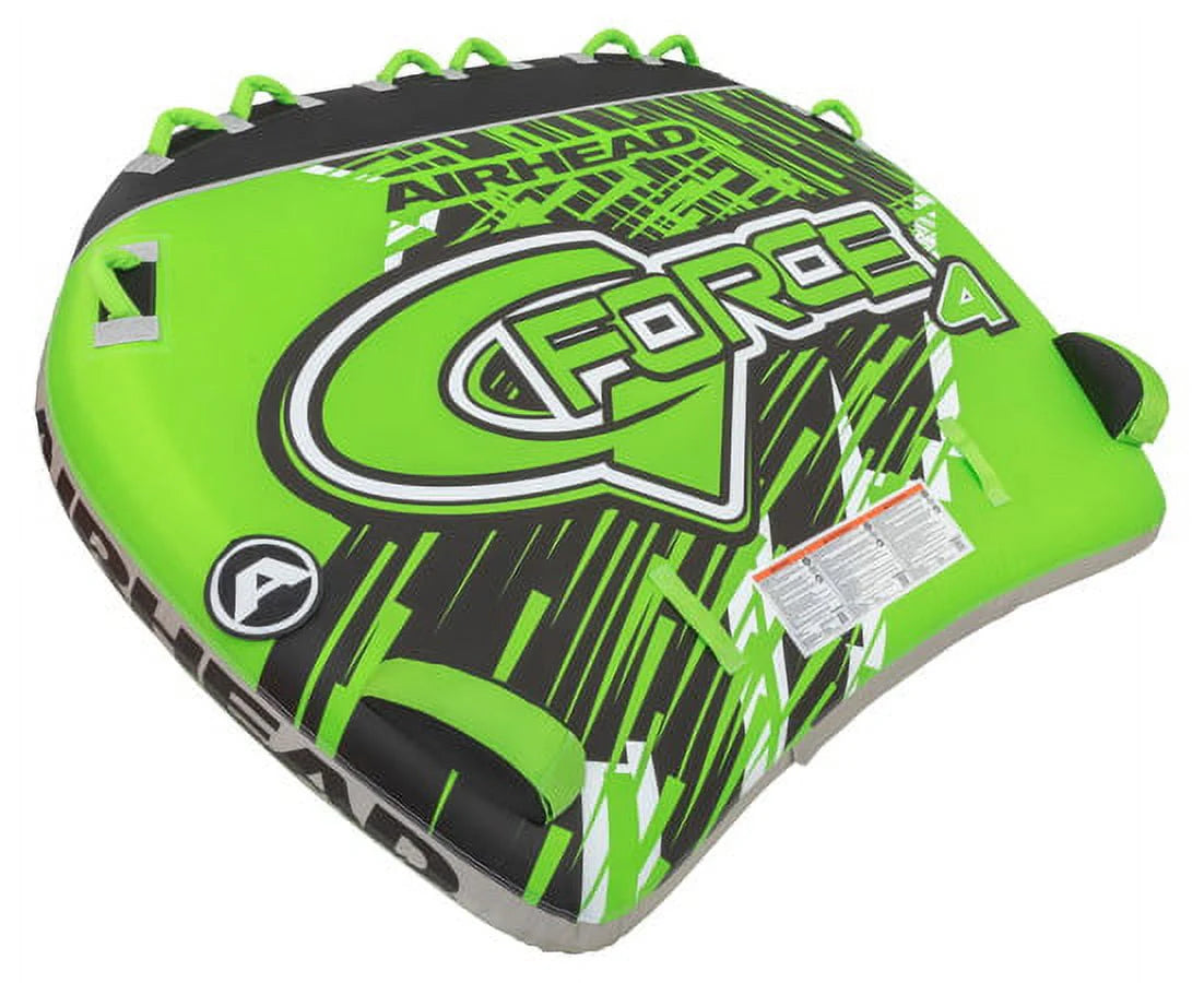 4-Person Towable Boat Tube Float, Heavy-Duty Nylon, Green F666582