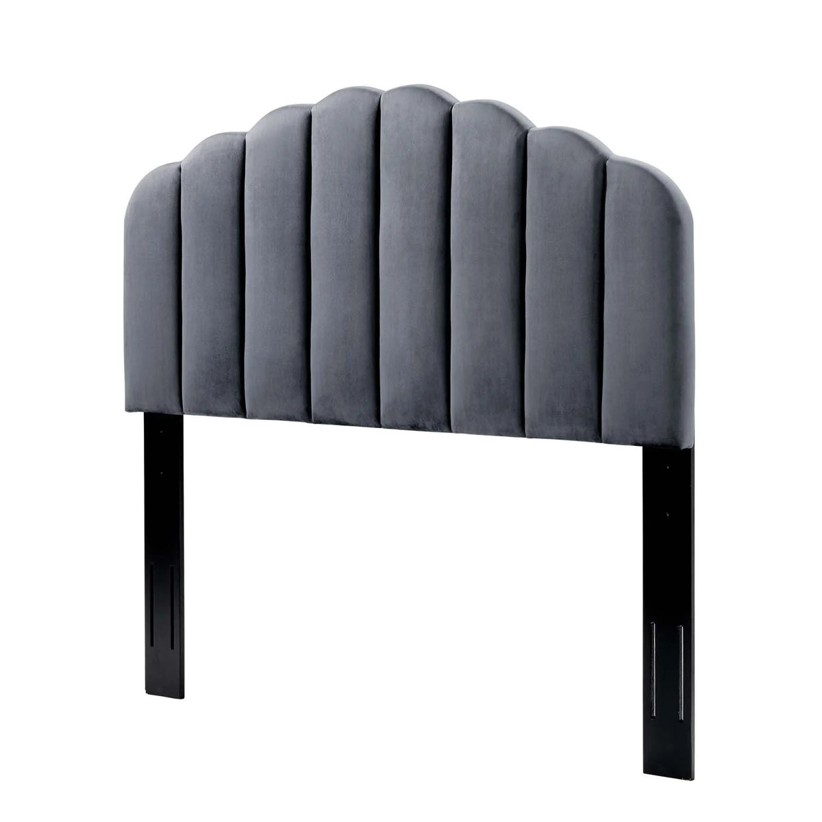 King Size Velvet Dark Grey Headboard N5254