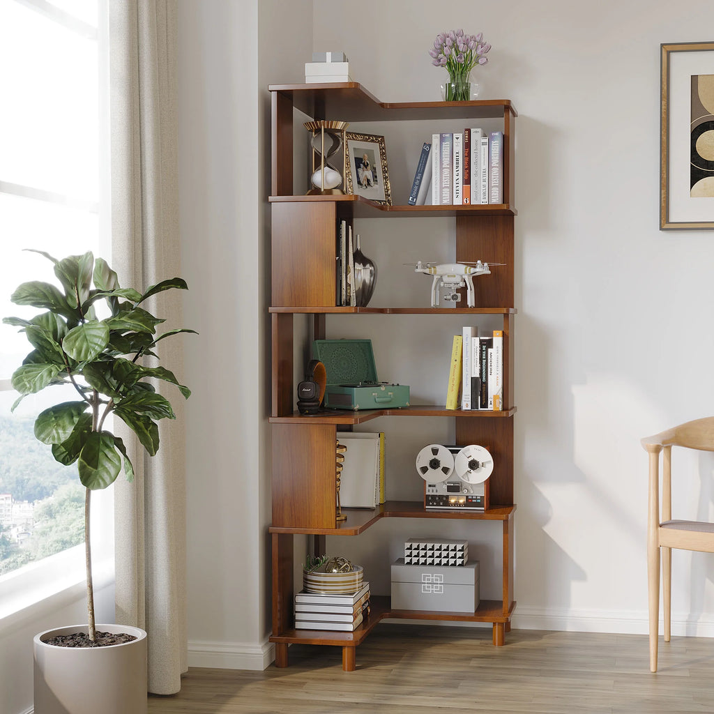 Brown Corner Bookshelf W12428