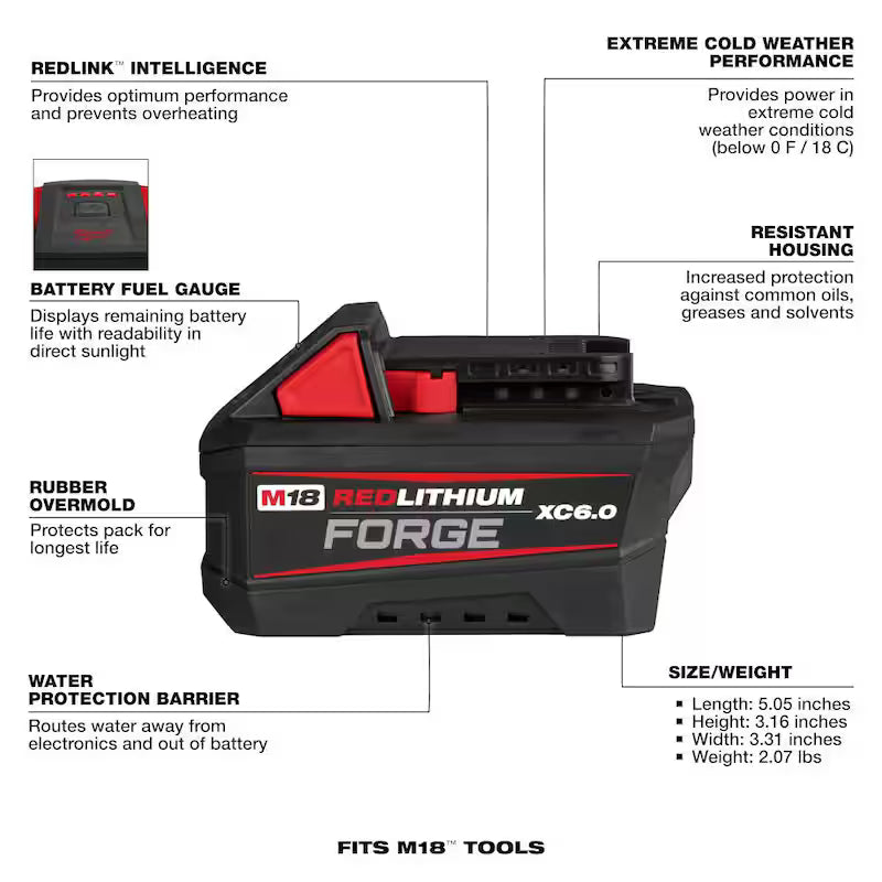 18V Lithium-Ion 6.0 Ah Battery Pack (8-Pack) X458